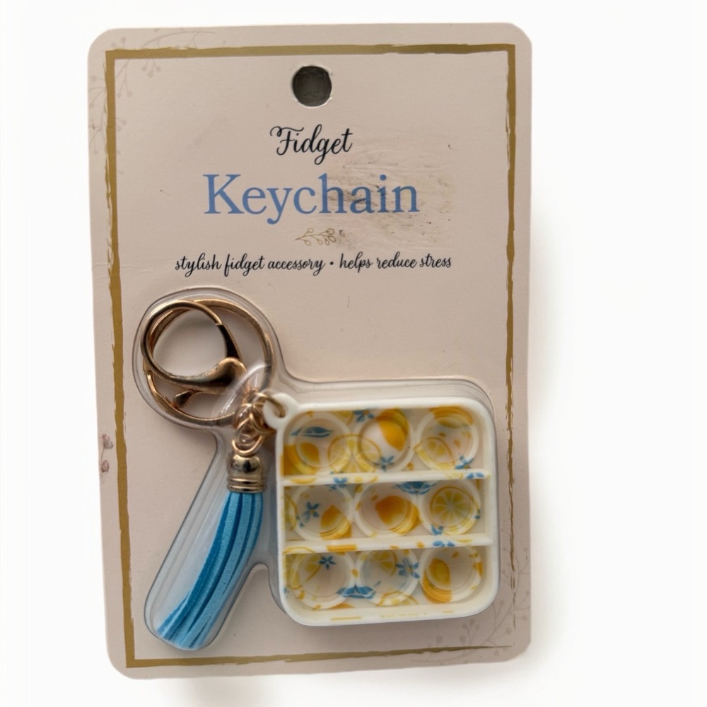 Fidget Keychain Bag Charm with Tassel